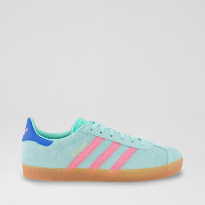 Gazelle Youth Mint Pink Blue Suede Sneakers