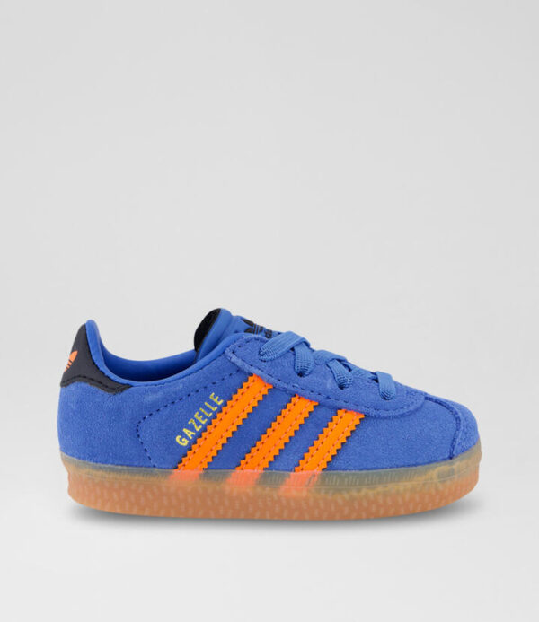 Gazelle Toddler Blue Orange Black Suede Sneakers