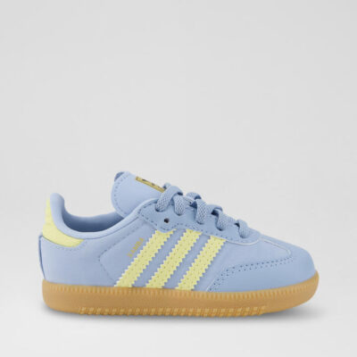 Samba Toddler Blue Yellow Gum Leather Sneakers