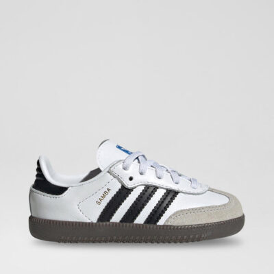 Samba Toddler White Black Gum Leather Sneakers