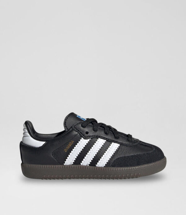 Samba Toddler Black White Gum Leather Sneakers