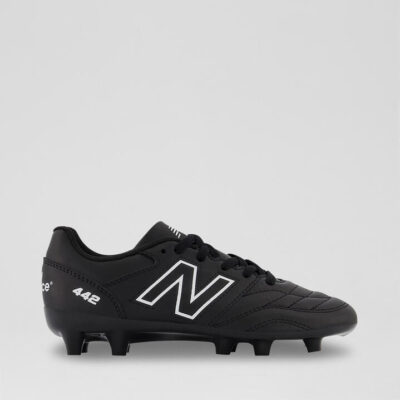 442 Junior Black White Leather Sneakers