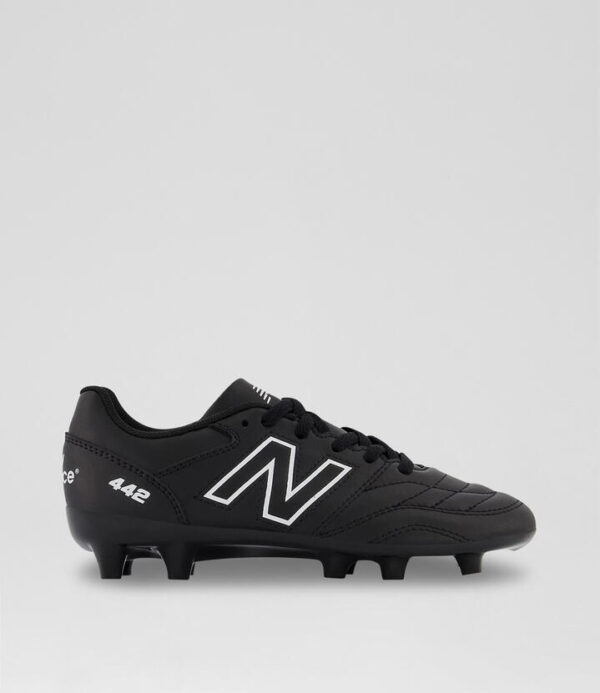 442 Junior Black White Leather Sneakers