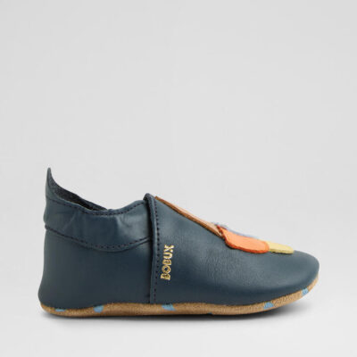 Ss Ice Cream Infant Navy Leather Flat Shoes