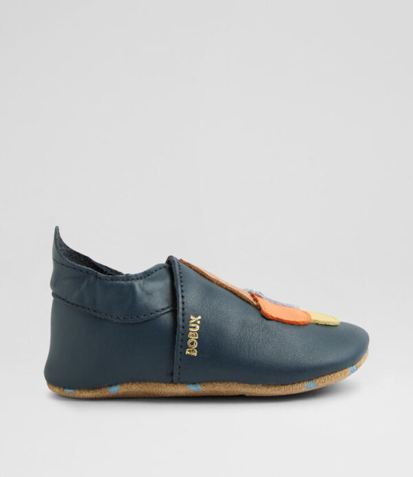 Ss Ice Cream Infant Navy Leather Flat Shoes