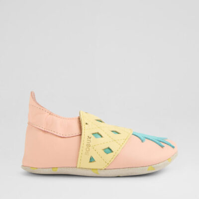 Ss Pineapple Infant Peach Parfait Leather Flat Shoes