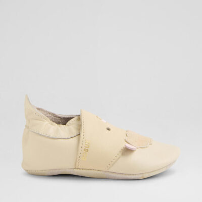 Ss Binky Sheep Infant White Swan Leather Flat Shoes