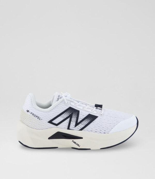 Propel Junior White Bone Black Mesh Sneakers