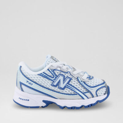740 Toddler White Blue Silver Mesh Sneakers