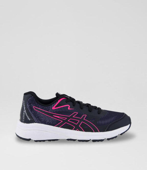 Netburner Pro 4 Youth Black Pink Mesh Leather Sneakers