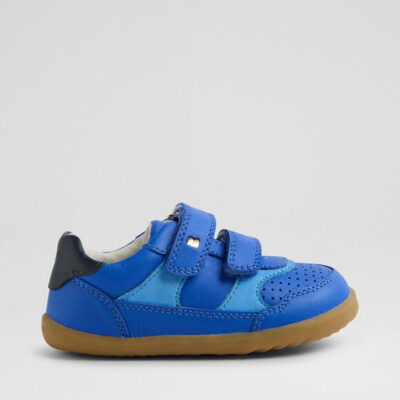 Su Hunter Toddler Dazzling Blue Azure Leather Flat Shoes