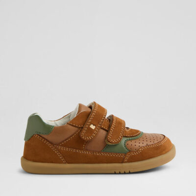 Iw Hunter Toddler Caramel Bronze Green Leather Flat Shoes