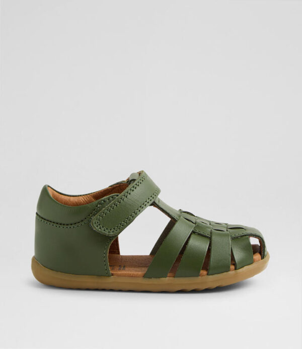 Su Harbor Toddler Bronze Green Leather Sandals