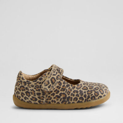 Su Mina Infant Leopard Shimmer Leather Flat Shoes