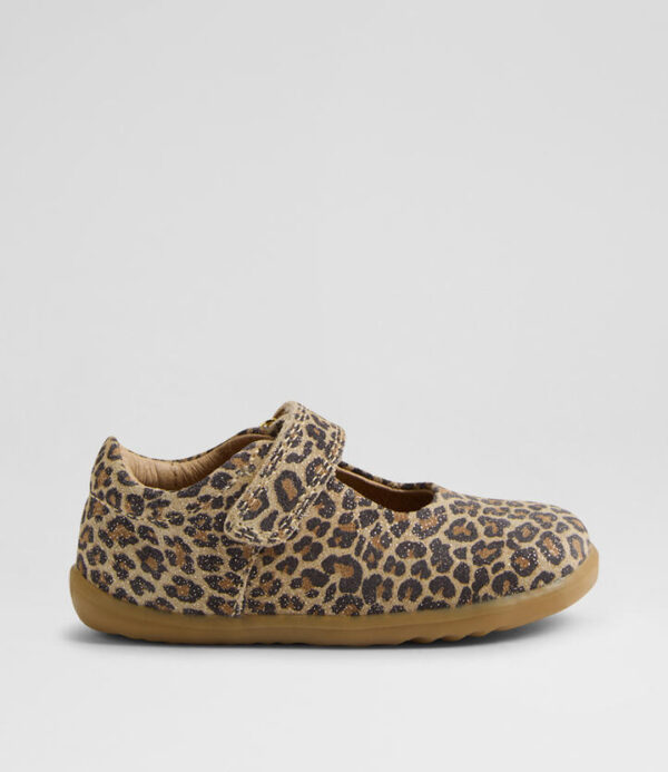 Su Mina Infant Leopard Shimmer Leather Flat Shoes