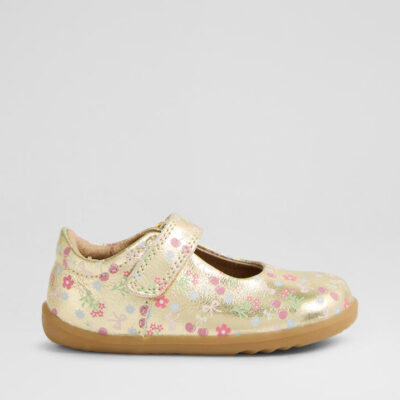 Su Mina Infant Gold Multi Leather Flat Shoes