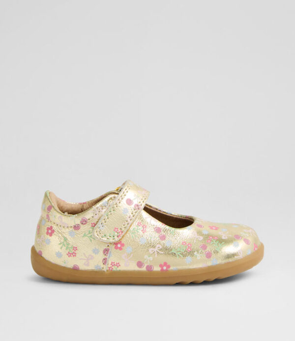 Su Mina Infant Gold Multi Leather Flat Shoes