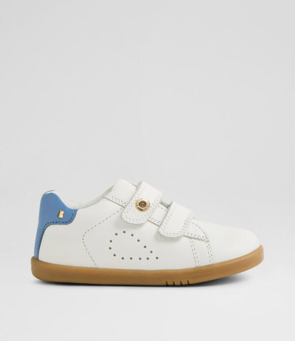 Iw Maverick Toddler White Coronet Blue Leather Flat Shoes