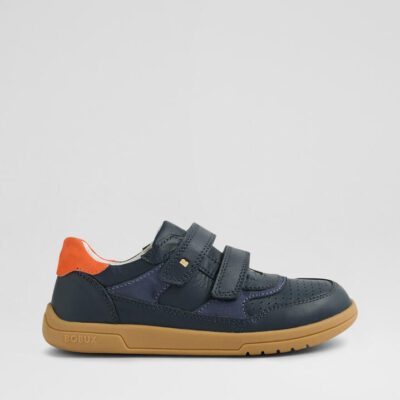 Kp Hunter Junior Navy Nasturtium Leather Flat Shoes