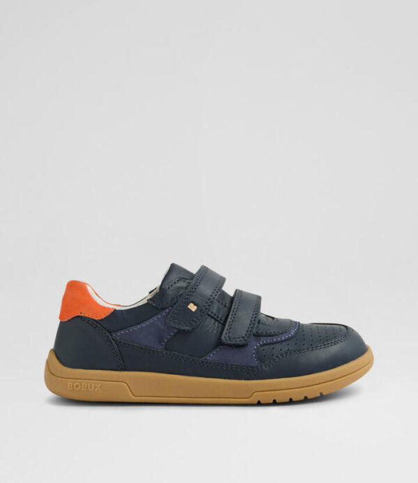 Kp Hunter Junior Navy Nasturtium Leather Flat Shoes