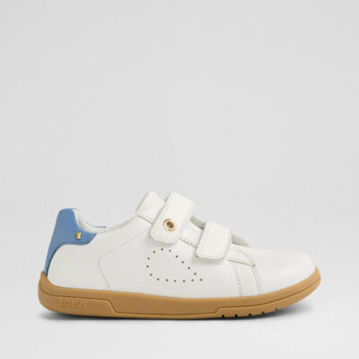Kp Maverick Junior White Coronet Blue Leather Flat Shoes