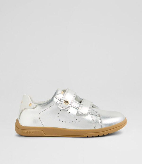 Kp Maverick Junior Silver White Leather Flat Shoes