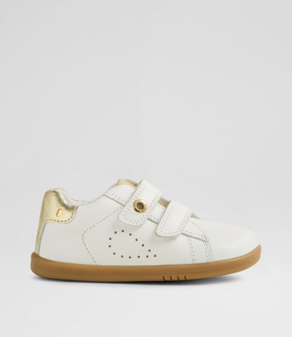 Iw Maverick Toddler White Light Gold Leather Flat Shoes