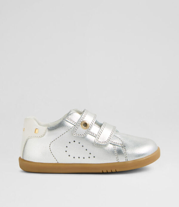 Iw Maverick Toddler Silver White Leather Flat Shoes