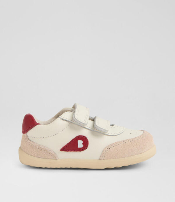 Su Champ Infant Chalk Radiant Raspberry Leather Sneakers