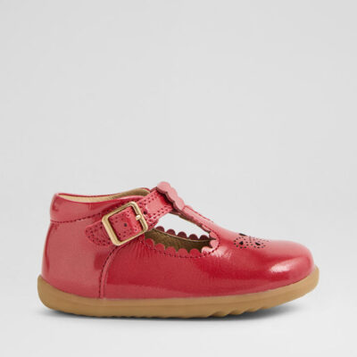 Su Poppy Infant Raspberry Patent Leather Flat Shoes