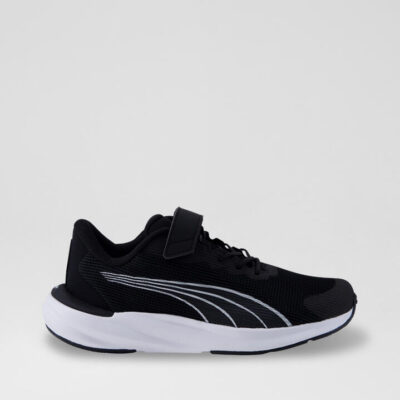 Nitro Junior Black Silver White Mesh Sneakers