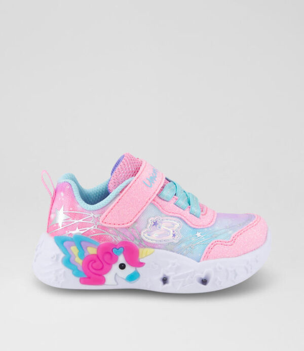 Unicorn Chrmer Toddler Pink Turquoise Sneakers