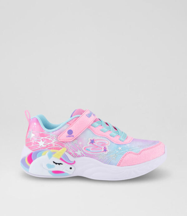 Unicorn Dreams Junior Pink Turquoise Sneakers