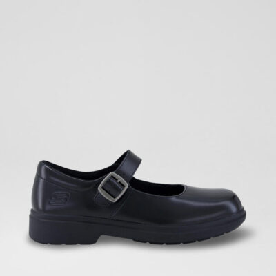 Mary Jane Youth Black Flat Shoes