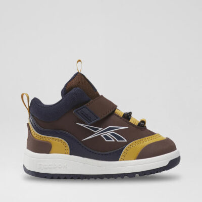Weebok Storm Toddler Brown Navy Gold Leather Sneakers