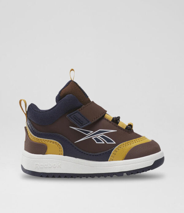 Weebok Storm Toddler Brown Navy Gold Leather Sneakers
