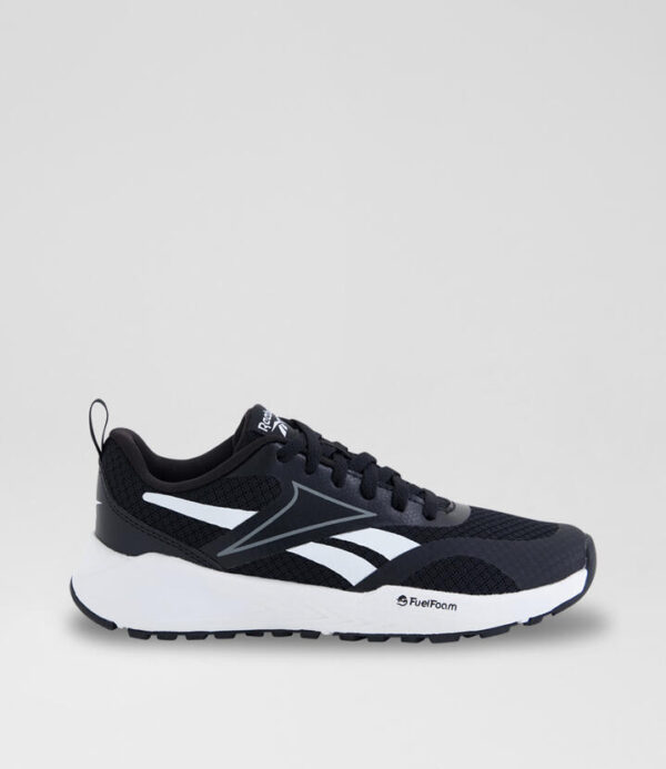 Energen Run Junior Black White Grey Mesh Sneakers