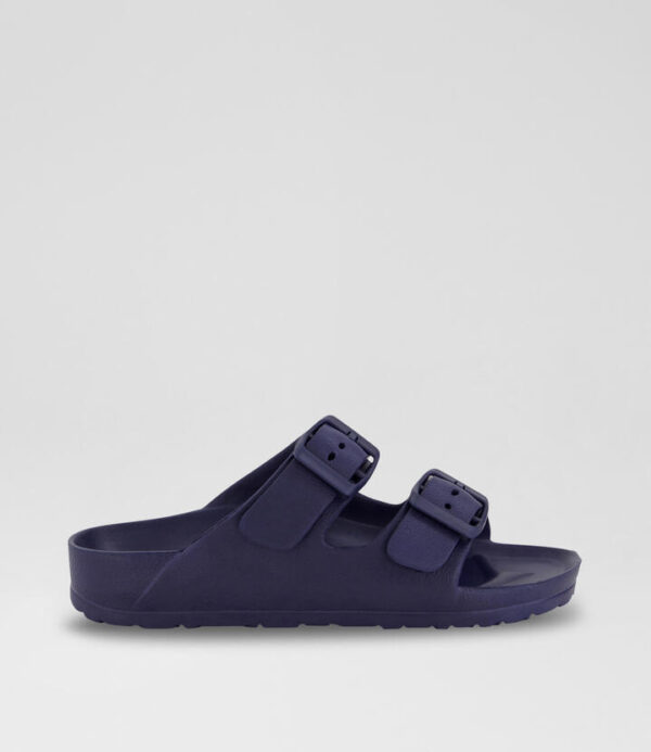Double Buckle Junior Navy Eva Sandals