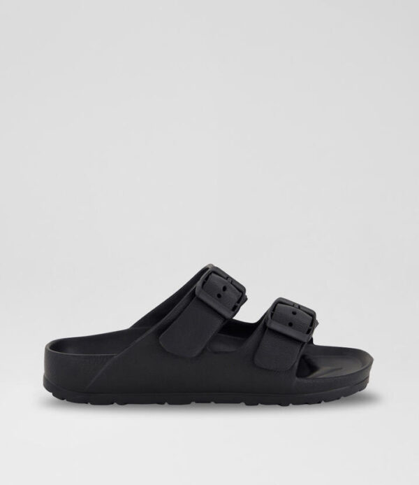 Double Buckle Toddler Black Eva Sandals
