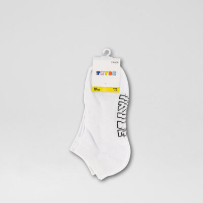 3 Pack Ankle White Cotton Socks