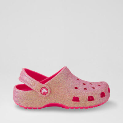 Classic Glitter K Junior Dragonfruit Pink Glitter Eva Sandals