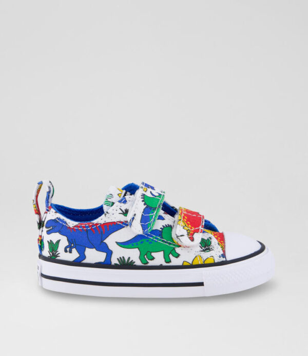Ctas Low Toddler White Blue Canvas Sneakers