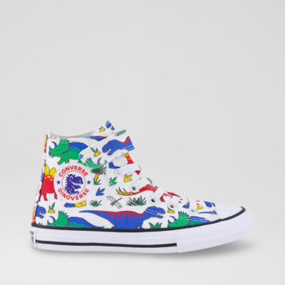 Ctas Hi Junior White Blue Canvas Sneakers