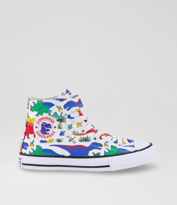 Ctas Hi Junior White Blue Canvas Sneakers
