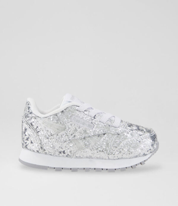 Cl Step N Flash 2 Toddler Silver Iridescent Leather Sneakers