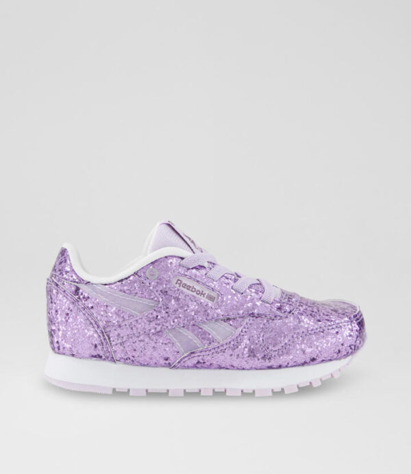 Cl Step N Flash 2 Toddler Purple Gleam Leather Sneakers