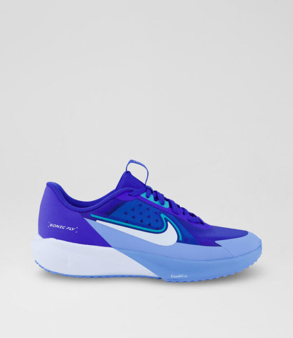 Sonic Fly Youth White Blue Fabric Sneakers