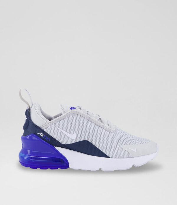 Air Max 270 Junior Grey Blue Fabric Sneakers