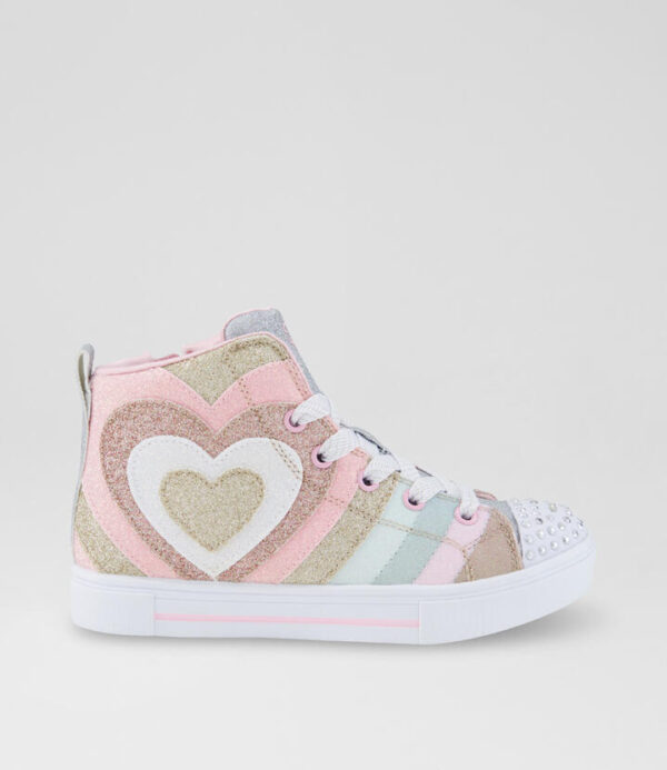 Twinkle Sparks Junior Gold Pink Silver Canvas Fabric Sneakers