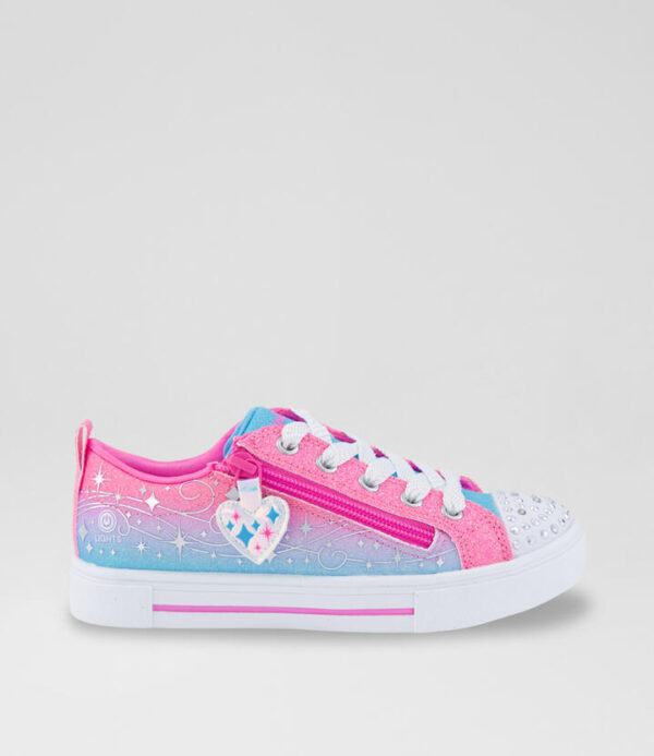Twinkle Sparks Junior Pink Purple Blue Canvas Fabric Sneakers